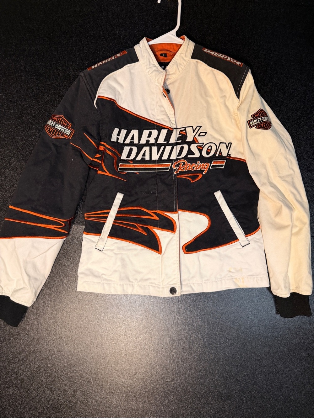 Harley-Davidson Racing Screamin’ Eagle Women’s Small Y2K Moto Jacket